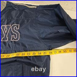 VINTAGE 90s GAME DAY NFL DALLAS COWBOYS BLUE WINDBREAKER MEN'S SIZE LARGE ZIPPER