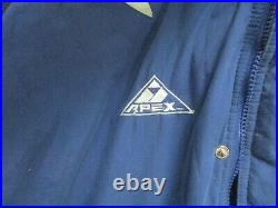 VINTAGE Apex One Dallas Cowboys Jacket Large Adult Blue Pro Line Pockets Mens 90