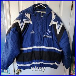 VINTAGE DALLAS COWBOYS APEX ONE PRO LINE PUFFER WINTER JACKET COAT XL Extra Larg