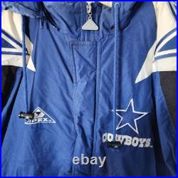 VINTAGE DALLAS COWBOYS APEX ONE PRO LINE PUFFER WINTER JACKET COAT XL Extra Larg