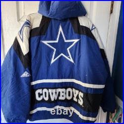 VINTAGE DALLAS COWBOYS APEX ONE PRO LINE PUFFER WINTER JACKET COAT XL Extra Larg