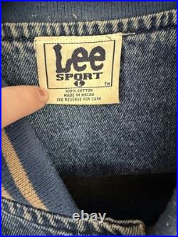 VINTAGE DALLAS COWBOYS LEE SPORT DENIM VARSITY JACKET Size Large