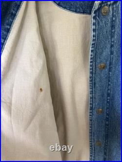 VINTAGE DALLAS COWBOYS LEE SPORT DENIM VARSITY JACKET Size Large