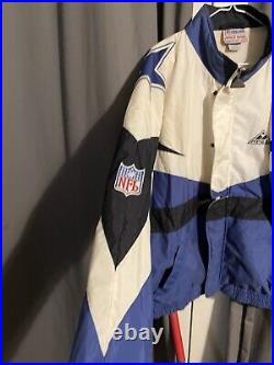 VINTAGE Dallas Cowboys Jacket Adult XL NFL Apex One Pro Line Zip-Up Mens 90's