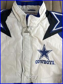 VINTAGE Dallas Cowboys Jacket Men's Large APEX ONE PRO LINE NFL Puff Double Star