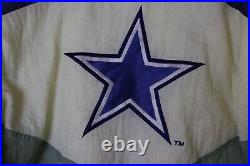 VINTAGE Dallas Cowboys Mens Jacket Big M Blue Puffer Apex One Pro Line Football