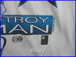 VINTAGE Dallas Cowboys Shirt Extra Large 1996 White #8 Troy Aikman Graphic Mens