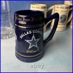 VINTAGE Dallas Cowboys Stein/Mug LOT5 Steins, 1 Mug1992 ChampsSuperBowl XXVIII