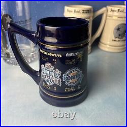 VINTAGE Dallas Cowboys Stein/Mug LOT5 Steins, 1 Mug1992 ChampsSuperBowl XXVIII