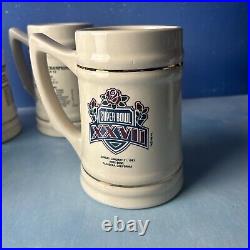 VINTAGE Dallas Cowboys Stein/Mug LOT5 Steins, 1 Mug1992 ChampsSuperBowl XXVIII