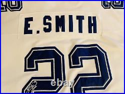 VINTAGE RARE Authentic Reebok Dallas Cowboys Emmitt Smith Stats Jersey Size 54
