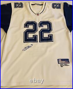 VINTAGE RARE Authentic Reebok Dallas Cowboys Emmitt Smith Stats Jersey Size 54