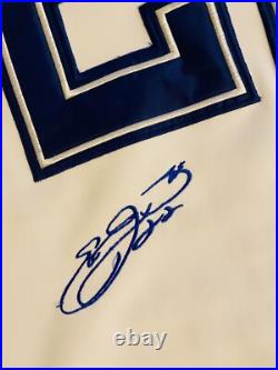 VINTAGE RARE Authentic Reebok Dallas Cowboys Emmitt Smith Stats Jersey Size 54