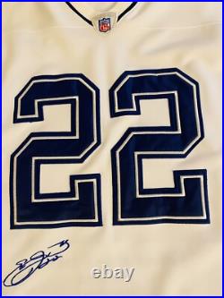VINTAGE RARE Authentic Reebok Dallas Cowboys Emmitt Smith Stats Jersey Size 54