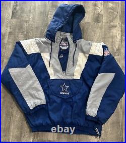 VTG 90's Dallas Cowboys Authentic Pro Line NFL Starter Puffer 1/2 Zip Jacket M VTG 90's Dallas Cowboys Authentic Pro Line NFL Starter Puffer 1/2 Zip Jacket M