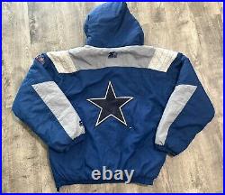 VTG 90's Dallas Cowboys Authentic Pro Line NFL Starter Puffer 1/2 Zip Jacket M VTG 90's Dallas Cowboys Authentic Pro Line NFL Starter Puffer 1/2 Zip Jacket M