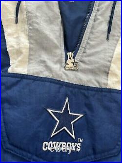 VTG 90's Dallas Cowboys Authentic Pro Line NFL Starter Puffer 1/2 Zip Jacket M VTG 90's Dallas Cowboys Authentic Pro Line NFL Starter Puffer 1/2 Zip Jacket M