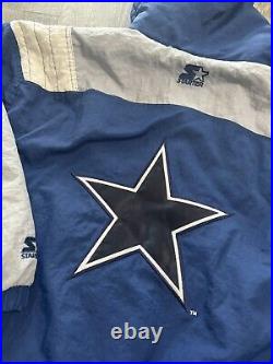 VTG 90's Dallas Cowboys Authentic Pro Line NFL Starter Puffer 1/2 Zip Jacket M VTG 90's Dallas Cowboys Authentic Pro Line NFL Starter Puffer 1/2 Zip Jacket M