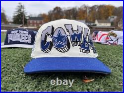 VTG 90s Dallas COWBOYS GRAFFITI Top of World Hat NFL Football