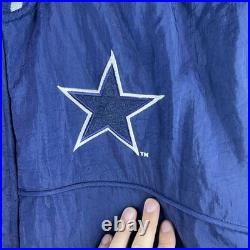 VTG 90s Dallas Cowboys Puffer Jacket XL Nutmeg by Campri NFL Football Blue
