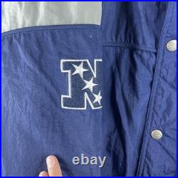 VTG 90s Dallas Cowboys Puffer Jacket XL Nutmeg by Campri NFL Football Blue
