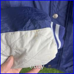 VTG 90s Dallas Cowboys Puffer Jacket XL Nutmeg by Campri NFL Football Blue