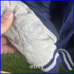 VTG 90s Dallas Cowboys Puffer Jacket XL Nutmeg by Campri NFL Football Blue