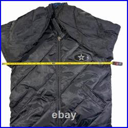 VTG 90s Dallas Cowboys Puffer Mens Size Medium NFL Experience Black Zip
