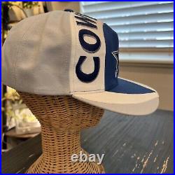 VTG 90s Dallas Cowboys SnapBack Hat Eastport Two Tone Adjustable Cleaned