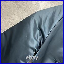 VTG 90s NFL DALLAS COWBOYS CHALK LINE SATIN JACKET SPELL OUT SIZE L BLUE