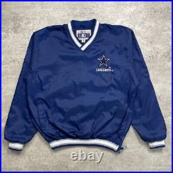 VTG 90s NFL DALLAS COWBOYS DEION SANDERS STARTER PULLOVER JACKET YOUTH SIZE XL