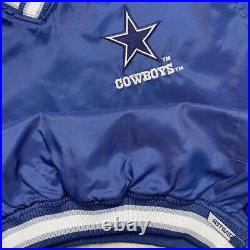 VTG 90s NFL DALLAS COWBOYS DEION SANDERS STARTER PULLOVER JACKET YOUTH SIZE XL