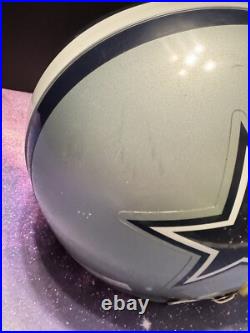 VTG 90s NFL Dallas Cowboys Riddell Full Size Youth Large Helmet replica