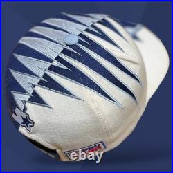 VTG 90s STARTER Hat DALLAS COWBOYS NFL Rare Shockwave Wool Cream Dome