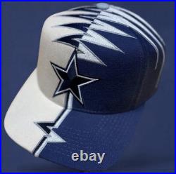 VTG 90s STARTER Hat DALLAS COWBOYS NFL Rare Shockwave Wool Cream Dome