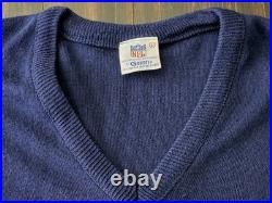 VTG Dallas Cowboys Garan Mens L Blue Acrylic Sweater NFL Football 1970s 1980s