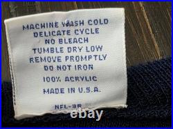 VTG Dallas Cowboys Garan Mens L Blue Acrylic Sweater NFL Football 1970s 1980s