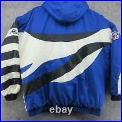 VTG Dallas Cowboys Jacket Mens XL Blue Apex Puffer NFL Pro Line Football 90s