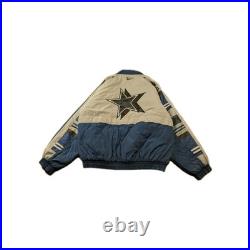 VTG Dallas Cowboys Jacket Sz XL NFL Reebok Pro Line Full Zip Lined Logo No Hood
