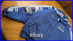 VTG Dallas Cowboys Jacket Sz XL NFL Reebok Pro Line Full Zip Lined Logo No Hood