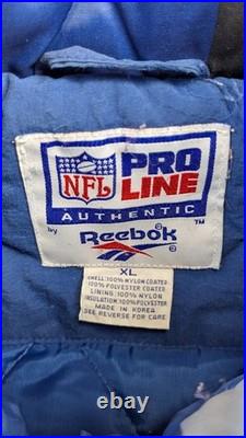 VTG Dallas Cowboys Jacket Sz XL NFL Reebok Pro Line Full Zip Lined Logo No Hood