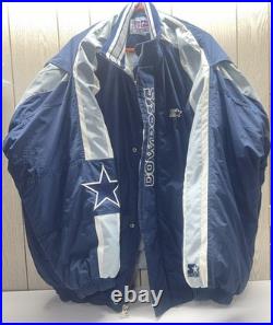 VTG Dallas Cowboys NFL Starter Proline Puffer Jacket Size 4XL