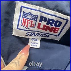 VTG Dallas Cowboys NFL Starter Proline Puffer Jacket Size 4XL