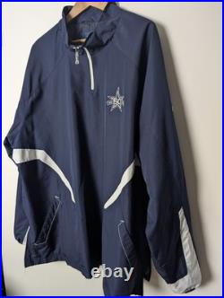 VTG Dallas Cowboys Reebok 50th Anniversary Windbreaker Jacket NFL On-Field 3XL