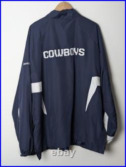 VTG Dallas Cowboys Reebok 50th Anniversary Windbreaker Jacket NFL On-Field 3XL