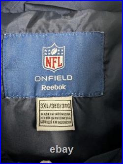 VTG Dallas Cowboys Reebok 50th Anniversary Windbreaker Jacket NFL On-Field 3XL
