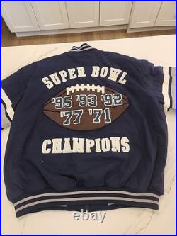 VTG Dallas Cowboys SB 5X Champs NFL Size XL G-111 Apparel Reversible jacket