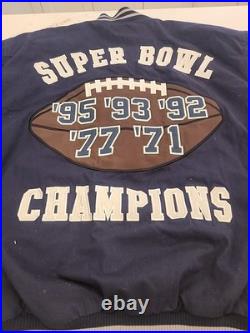 VTG Dallas Cowboys SB 5X Champs NFL Size XL G-111 Apparel Reversible jacket