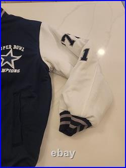 VTG Dallas Cowboys SB 5X Champs NFL Size XL G-111 Apparel Reversible jacket