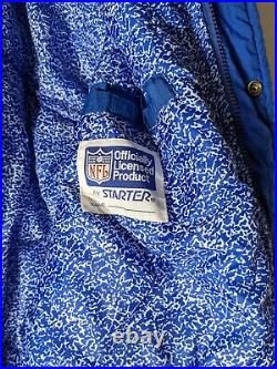 VTG Dallas Cowboys Starter Jacket Men's L Hooded Snap 90s NFL Rare Coat